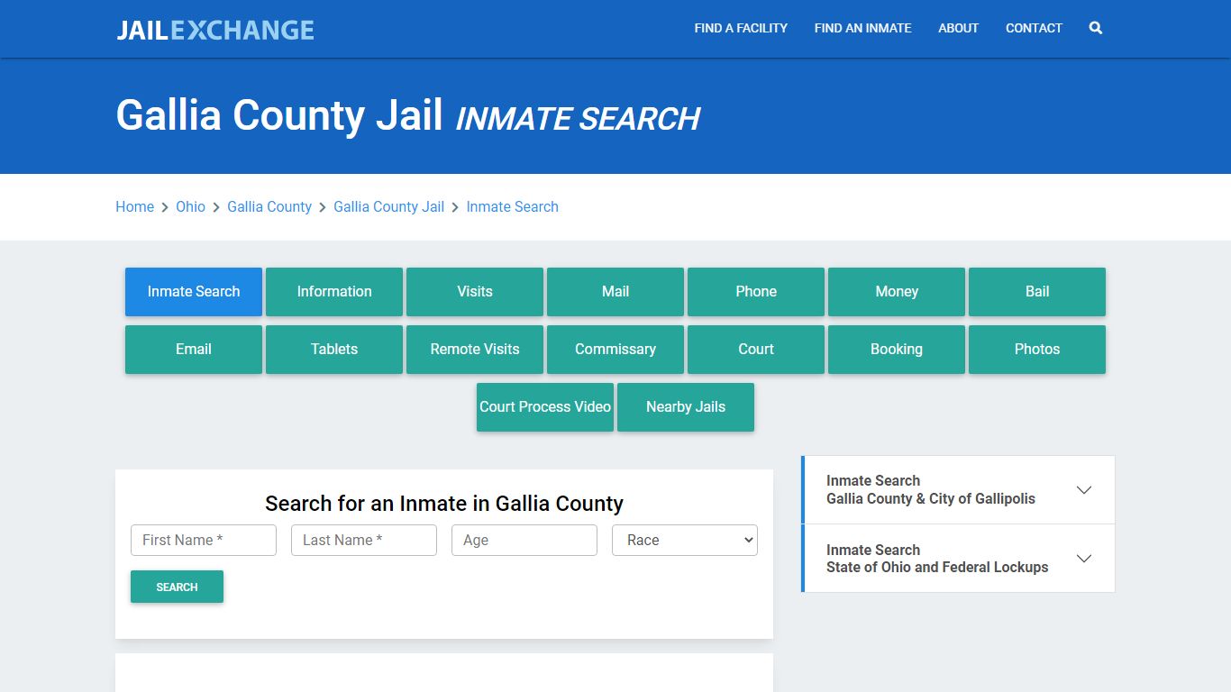 Gallia County Jail, OH Inmate Search: Roster & Mugshots - Jail Exchange