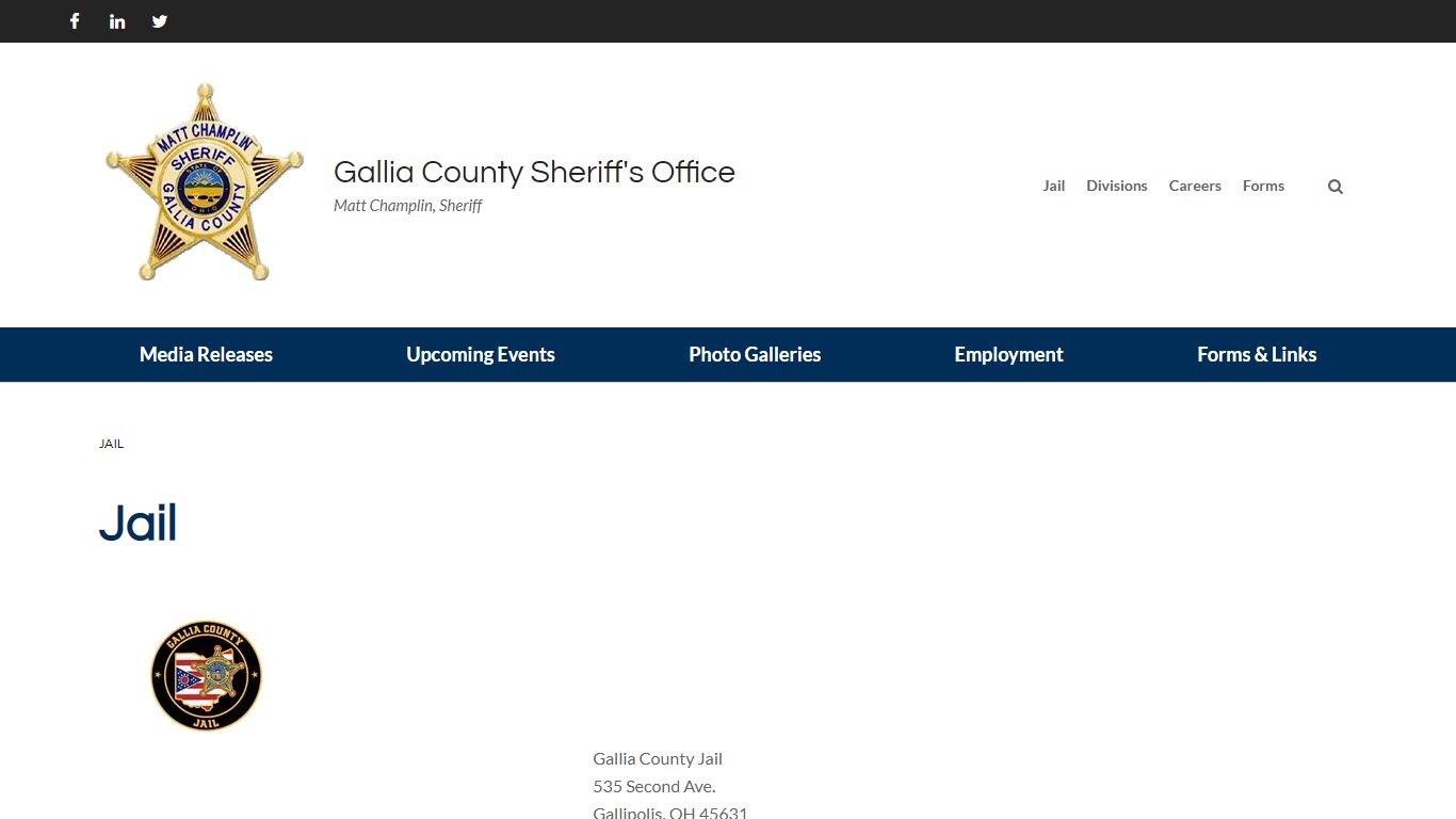 Jail - Gallia County Sheriff's Office