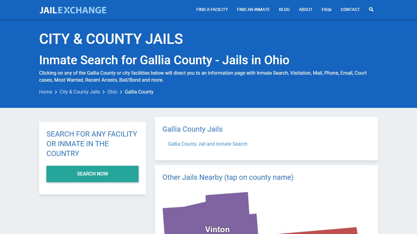 Inmate Search for Gallia County | Jails in Ohio - Jail Exchange